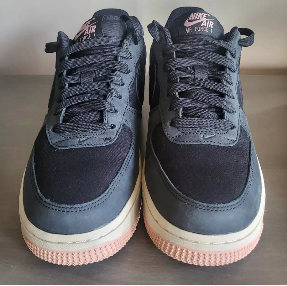 Nike Air Force 1 '07 LX Black  Red Stardust  Size 6.5M/8W - Preloved, CLEAN - Picture 3 of 13